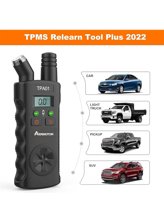 Azonee Tpa01 Tpms Relearn Tool For Gm, Digital Tire Pressure Gauge, 150 Psi, Reset Sensors For Gm Buick, Chevy, Cadillac (Black) - Image 3