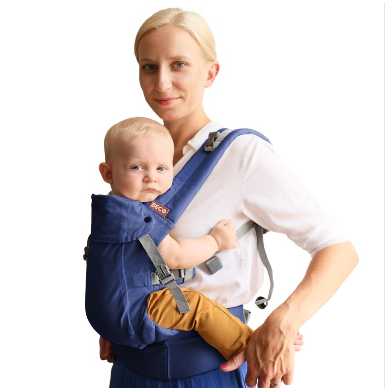 Beco Gemini 2.0 Baby Carrier Newborn to Toddler with M-Cloudâ„¢ Support - 4-Position Ergonomic Baby Carriers, Certified Hip-Healthy Newborn Carrier, Fully Adjustable to Fit All Parents (7â€“35 lbs) - Blue - Image 1