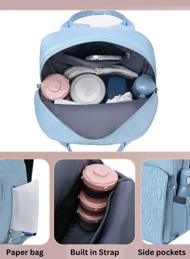 Turtees™ Baby Diaper Bag Backpack with Nappy Tote Large Capacity | Multifunction Travel and changing bag for Mom (Black) - Image 2