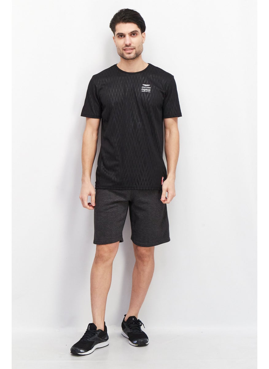 Aston Martin Men Sportswear Fit Short Sleeve Training T-Shirt, Black  - Image 4
