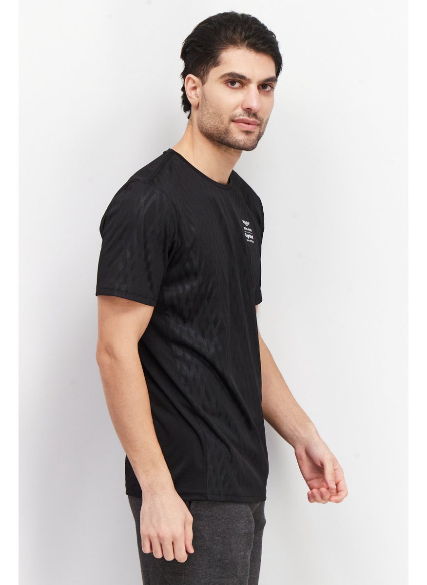 Aston Martin Men Sportswear Fit Short Sleeve Training T-Shirt, Black  - Image 2