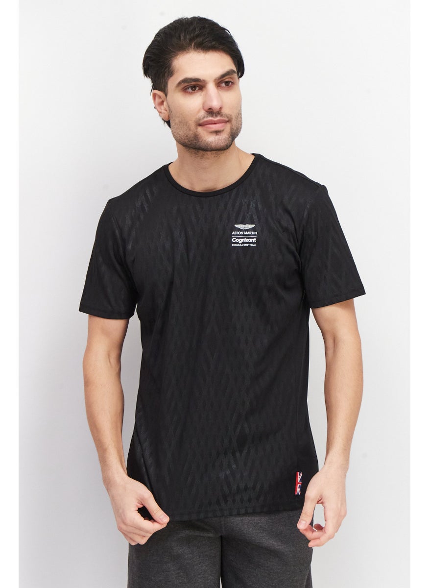 Aston Martin Men Sportswear Fit Short Sleeve Training T-Shirt, Black  - Image 1