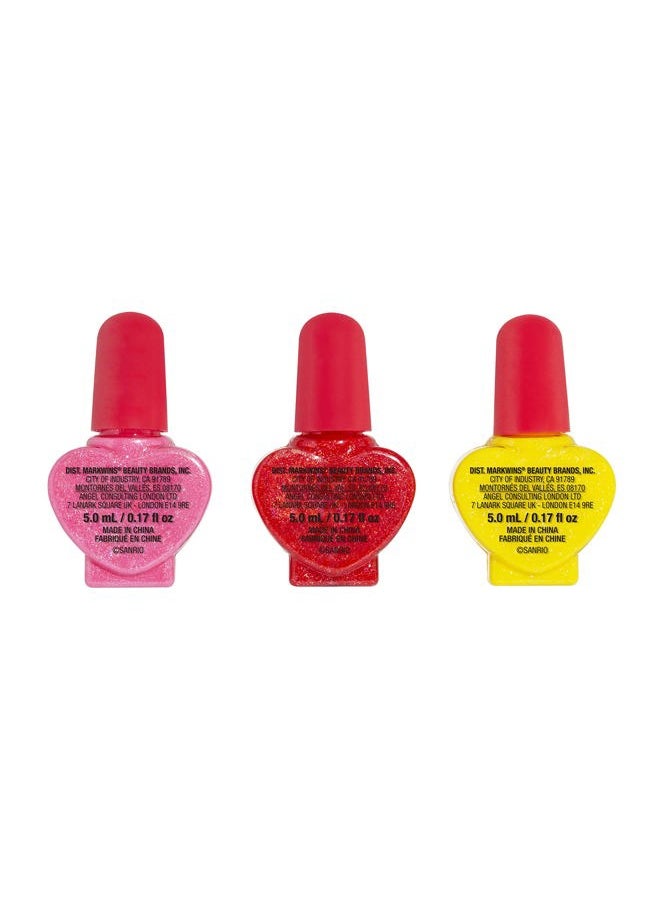 Lip Smacker - Nail Polish, 3 Moisturizing, Smoothing Soft Shine, Hydrating & Protecting Fun Flavors, Cruelty-Free & Vegan - Holiday Hello Kitty - Image 1