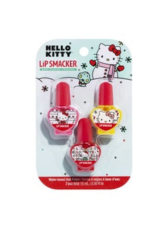 Nail Polish, 3 Moisturizing, Smoothing Soft Shine, Hydrating & Protecting Fun Flavors, Cruelty-Free & Vegan - Holiday Hello Kitty