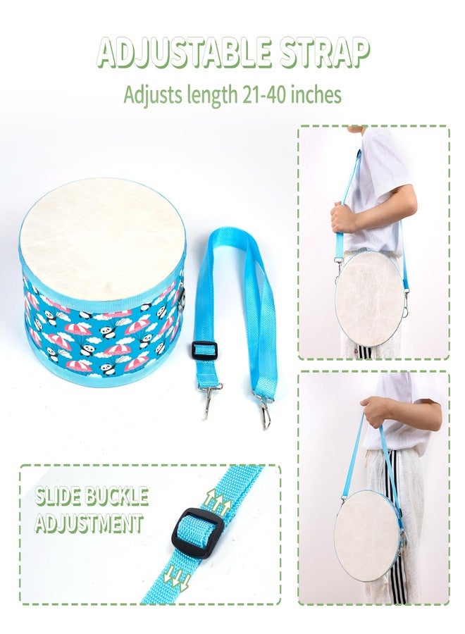 Ubblove Kids Drum Set with Adjustable Strap: Toddler Musical Instrument for Ages 3-5, Wearable Drum Kit with Drumsticks, Educational Percussion Toy for Rhythm Music Development (Blue) - Image 3