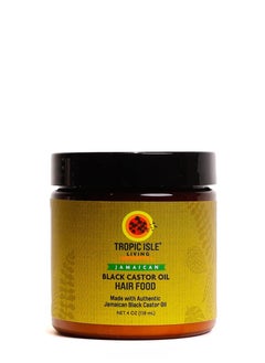 Tropic Isle Living All Natural Black Castor Oil Hair Food | moisturize, thicken, strengthen & increase hair growth | Traditional Handmade Jamaican Black Castor Oil | Strong hair roots, scalp & hair growth - 4oz 