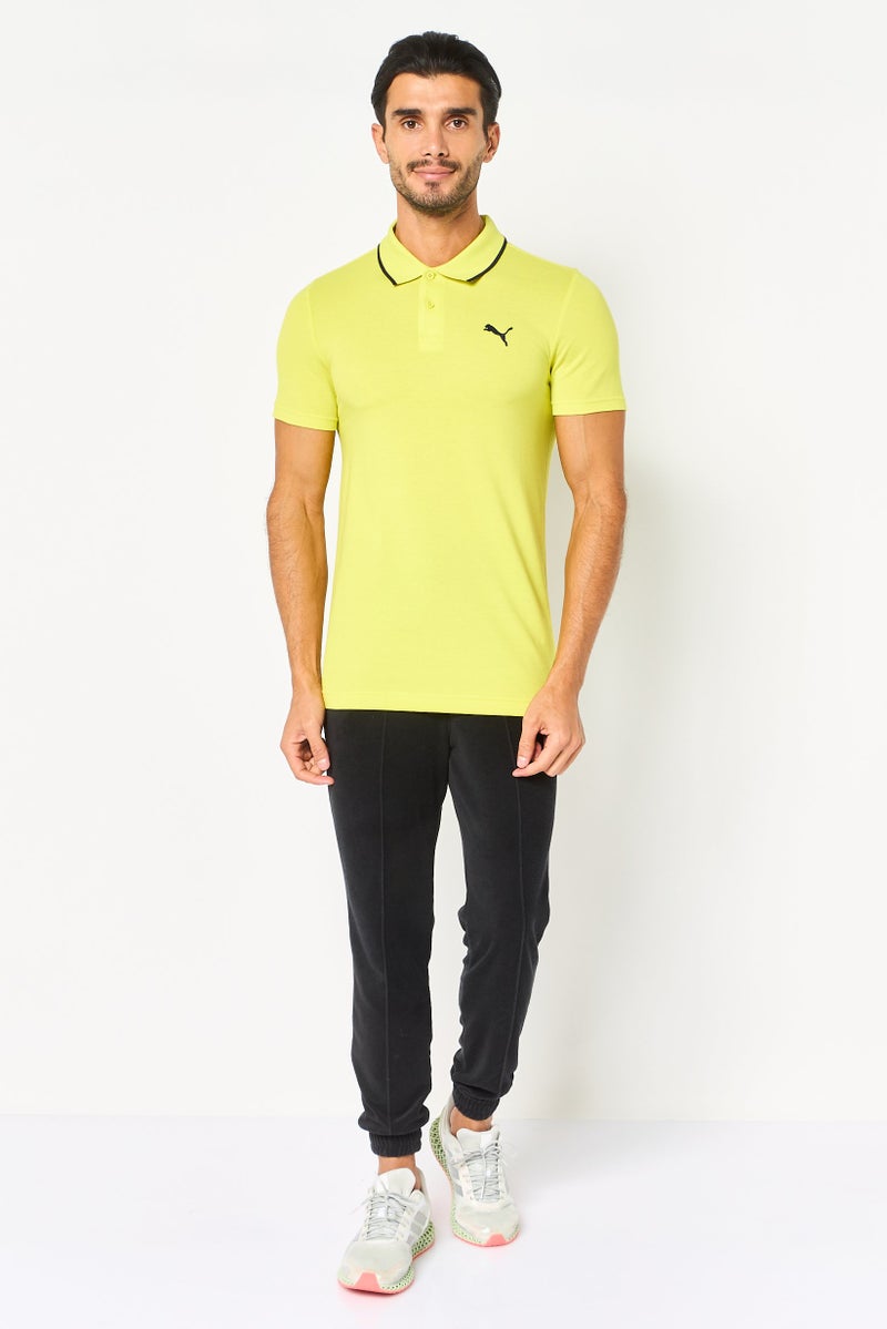 PUMA Men Slim Fit Short Sleeve Outdoor Polo Shirt, Lime Green - Image 3