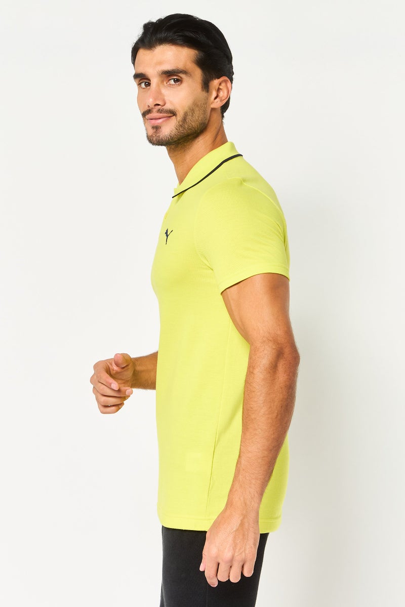 PUMA Men Slim Fit Short Sleeve Outdoor Polo Shirt, Lime Green - Image 4