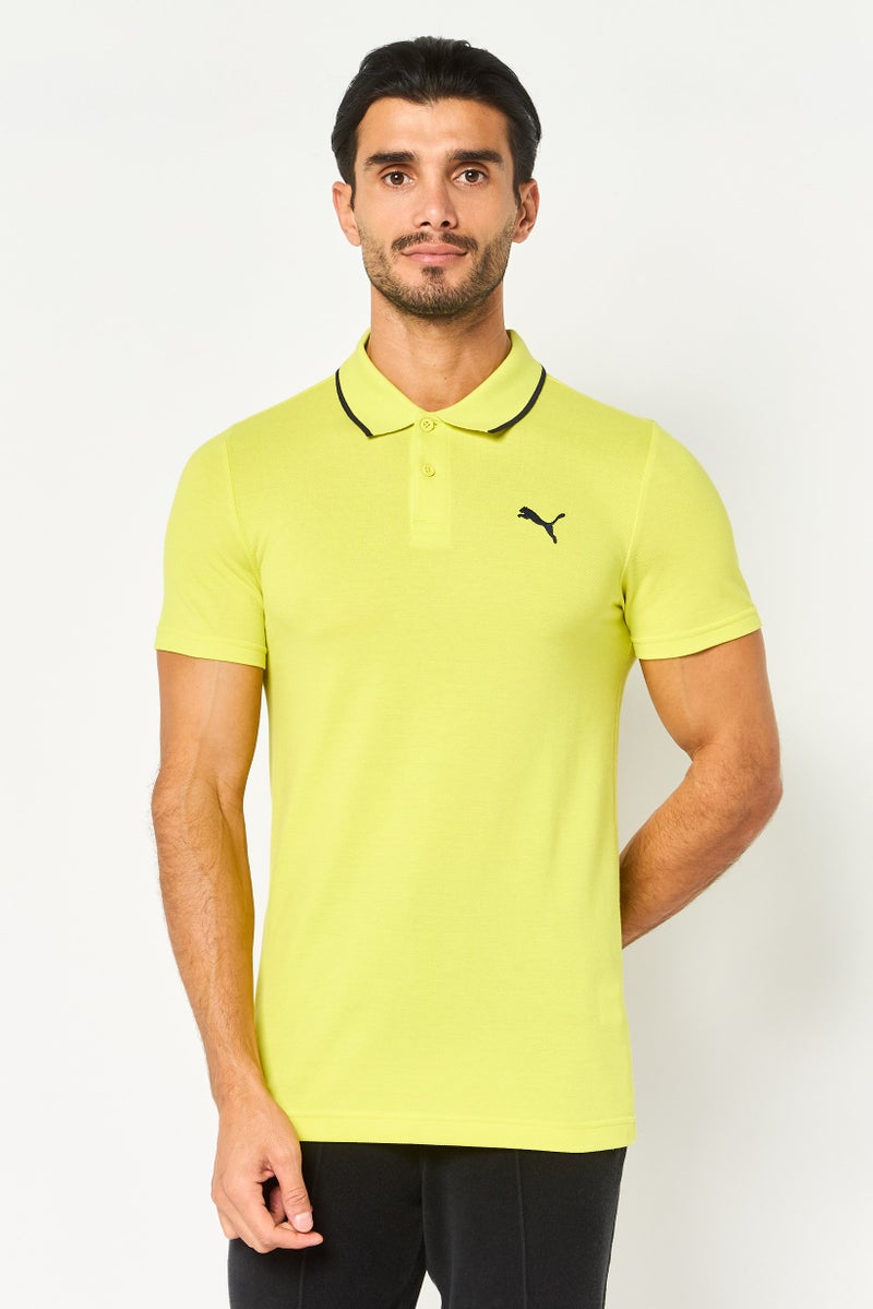 PUMA Men Slim Fit Short Sleeve Outdoor Polo Shirt, Lime Green - Image 1