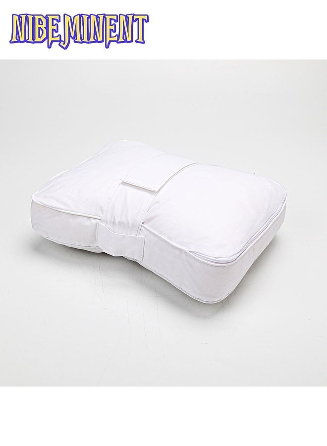NIBEMINENT Ergonomic Knee Pillow for Side & Back Sleepers - Between Leg & Under Knee Support Pillow with Polyester, Machine Washable, White - Spinal Alignment & Pressure for Better Sleep, Side Sleeper Pillow, Contoured Design, Soft Fabric, Healthconscious Users  - Image 3
