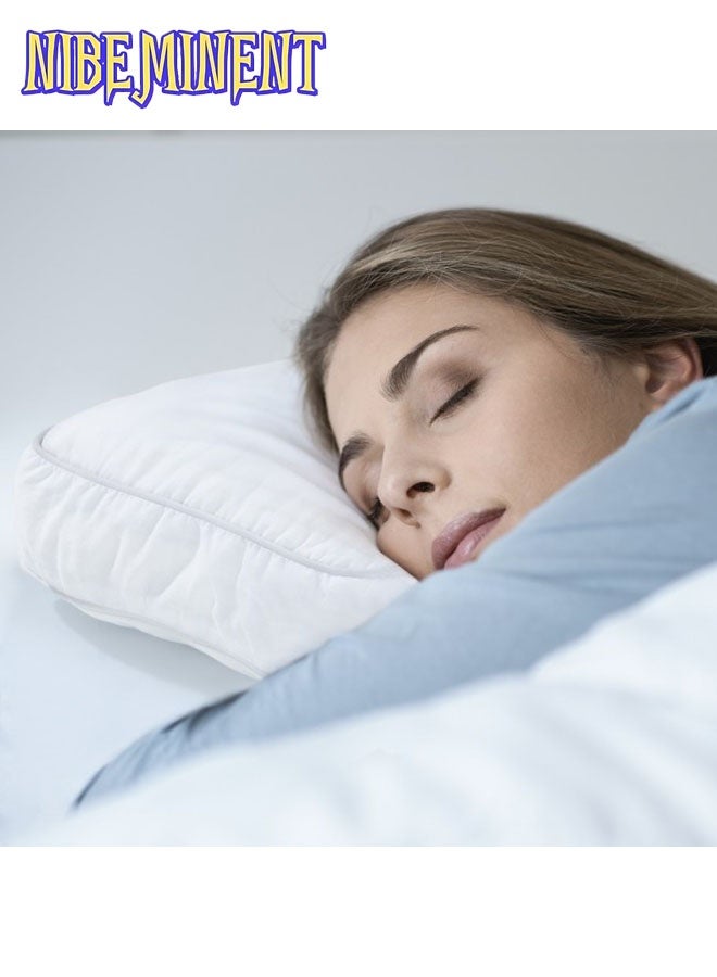 NIBEMINENT Ergonomic Knee Pillow for Side & Back Sleepers - Between Leg & Under Knee Support Pillow with Polyester, Machine Washable, White - Spinal Alignment & Pressure for Better Sleep, Side Sleeper Pillow, Contoured Design, Soft Fabric, Healthconscious Users  - Image 2