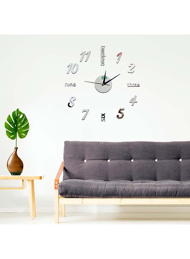Sharpdo DIY Watch Pattern Decorative Wall Sticker Silver 60 x 45cm - Image 2
