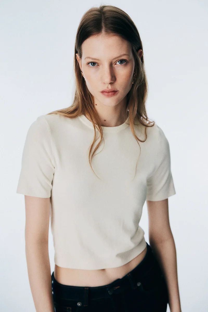 H&M Fine-knit T-shirt