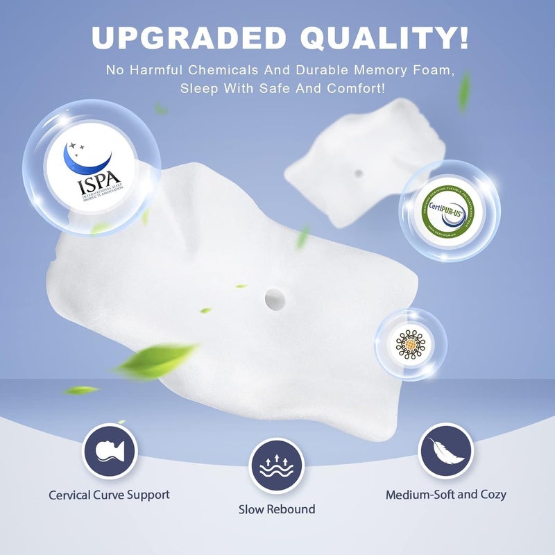 Famedio Famedio Adjustable Cervical Pillow for Neck Pain Relief, Hollow Bed Memory Foam Plus Support, Odorless Orthopedic Bed Pillows for Sleeping, Shoulder Pillow for Side Back Stomach Sleeper  - Image 5