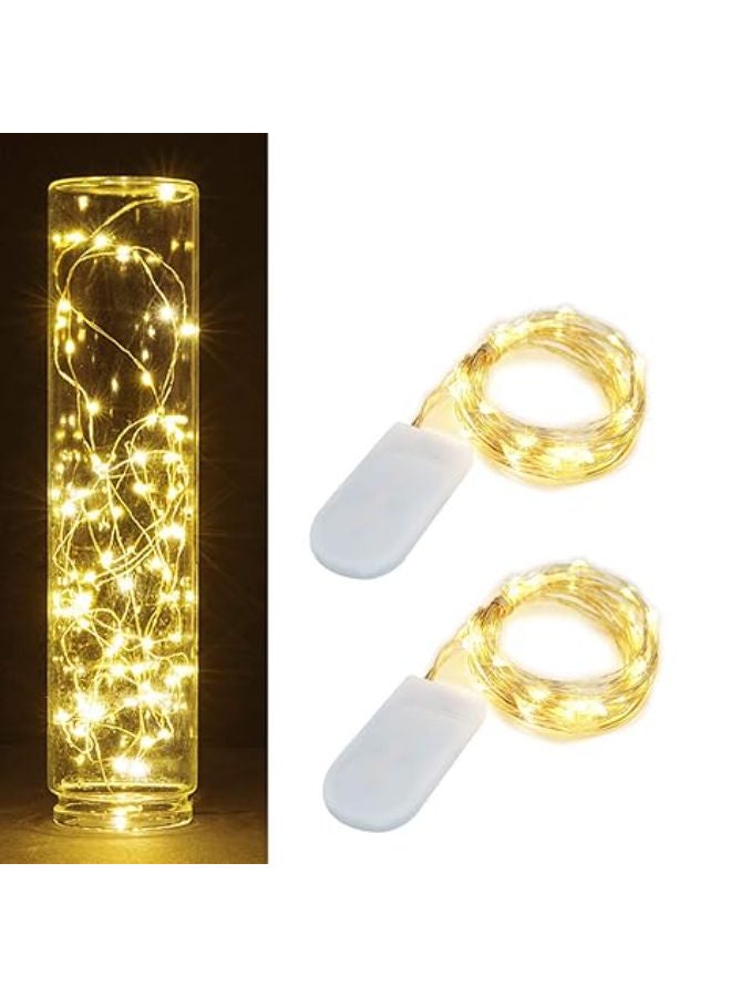 LED 2 Meter Long Battery Powered Decoration Starry String Lights - Pack of 2 - Image 1