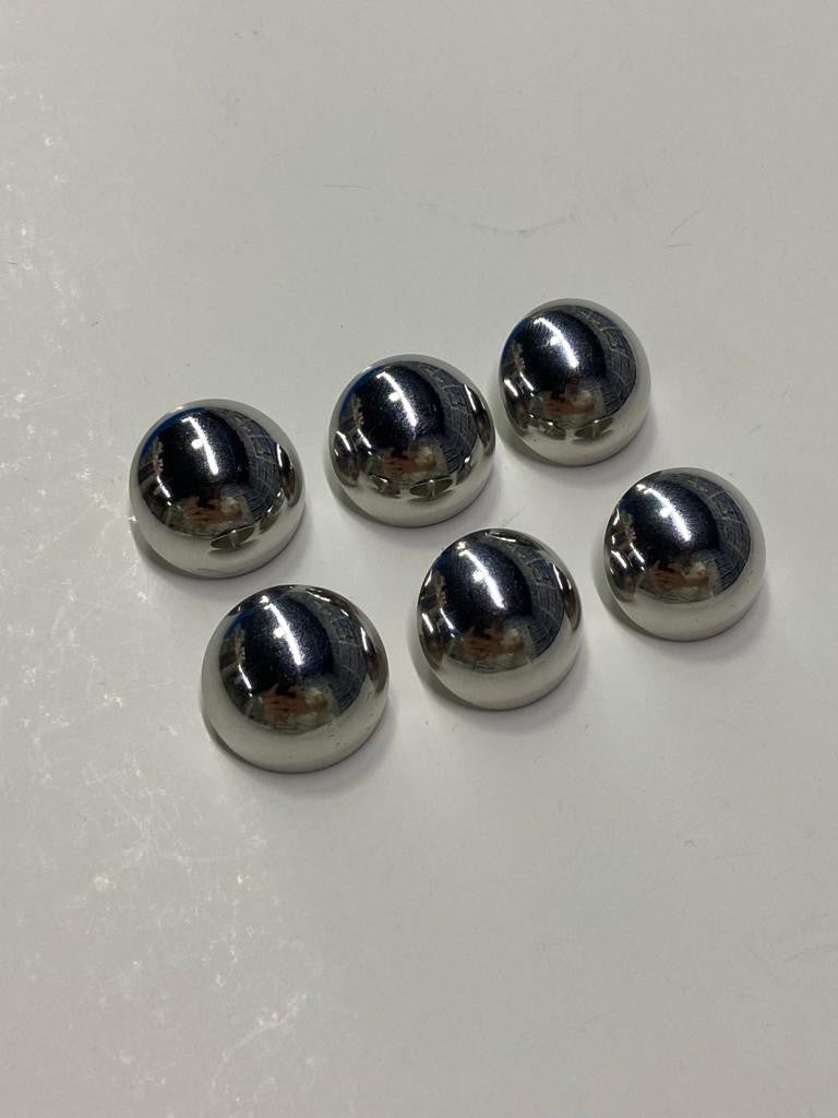 Karan Tuhafiye Karan Haberdashery Trench Coat Jacket Button Set Domed Silver 6 Piece Set 2 cm - Image 1