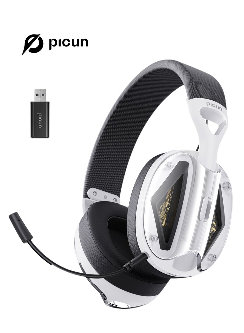 Picun G1 Gaming Wireless Headset Tri-mode 2.4G/Bluetooth/USB-C 3D Surround Sound Spatial Audio ENC HD Mic Headphones Lightweight for Gamer PS5 PC Phone - Image 1