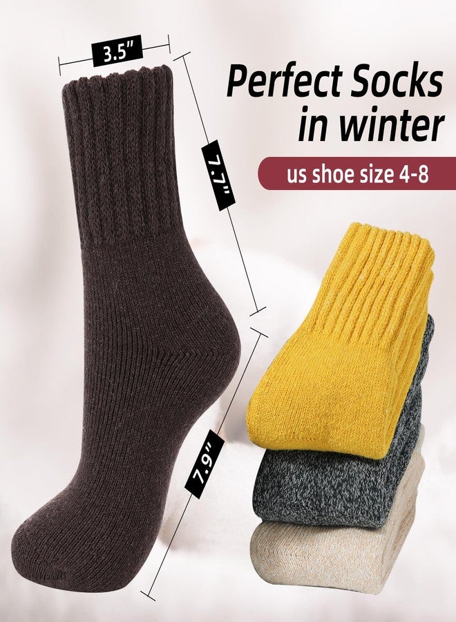 Zando Cozy Warm Winter Socks for Women Soft Slouch Fuzzy Socks Thick Comfy Fleece Socks for Girls Womens Wool Boot Socks Thanksgiving Socks Fall Long Socks C Coffee One Size - Image 3