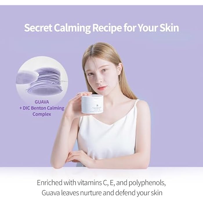 BENTON Guava 70 Skin Toner Face Mask Pad Moisturizer Hyaluronic Acid Soothing Calming Relief Pore Care for Dry Sensitive, All Skin Types Dewy Luminous Skin, Non-Drying Toner Pads, Korean Skin Care - Image 2