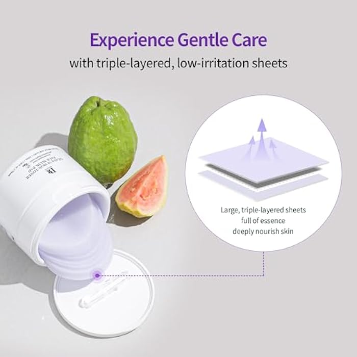 BENTON Guava 70 Skin Toner Face Mask Pad Moisturizer Hyaluronic Acid Soothing Calming Relief Pore Care for Dry Sensitive, All Skin Types Dewy Luminous Skin, Non-Drying Toner Pads, Korean Skin Care - Image 5