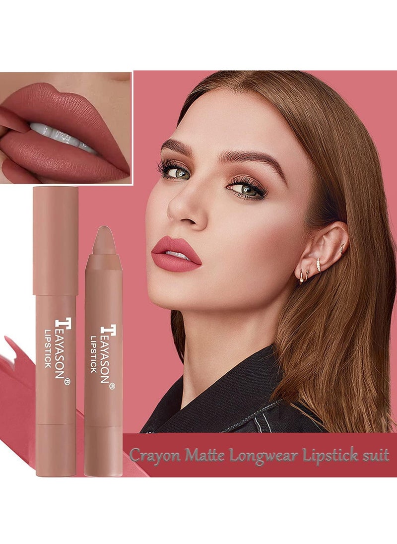 TEAYASON Liquid Matte Lipstick, Velvet Air Moisture Smooth Crayon Lip Stain, 24 Hour Super Stay Natural Nude Lipstick, Long Lasting Waterproof Lip Gloss Lipstick For Women, (No. 5 Single)  - Image 2