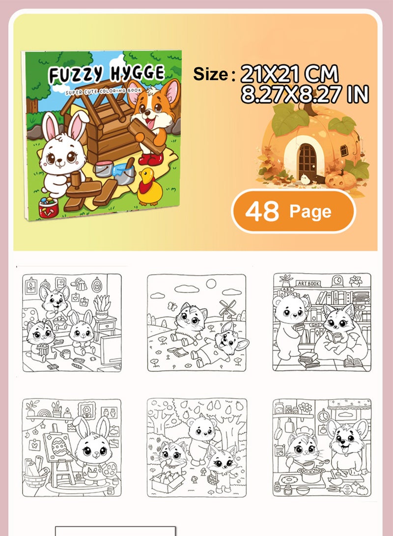 روعة 4pcs كتب التلوين للأطفال الأطفال الكبار متعة كتاب التلوين الإغاثة من الإجهاد هدية مثالية - Image 4