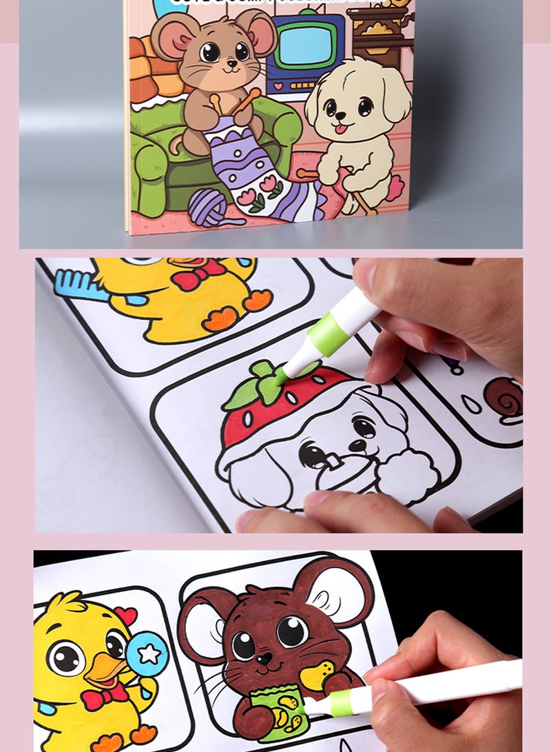 روعة 4pcs كتب التلوين للأطفال الأطفال الكبار متعة كتاب التلوين الإغاثة من الإجهاد هدية مثالية - Image 3