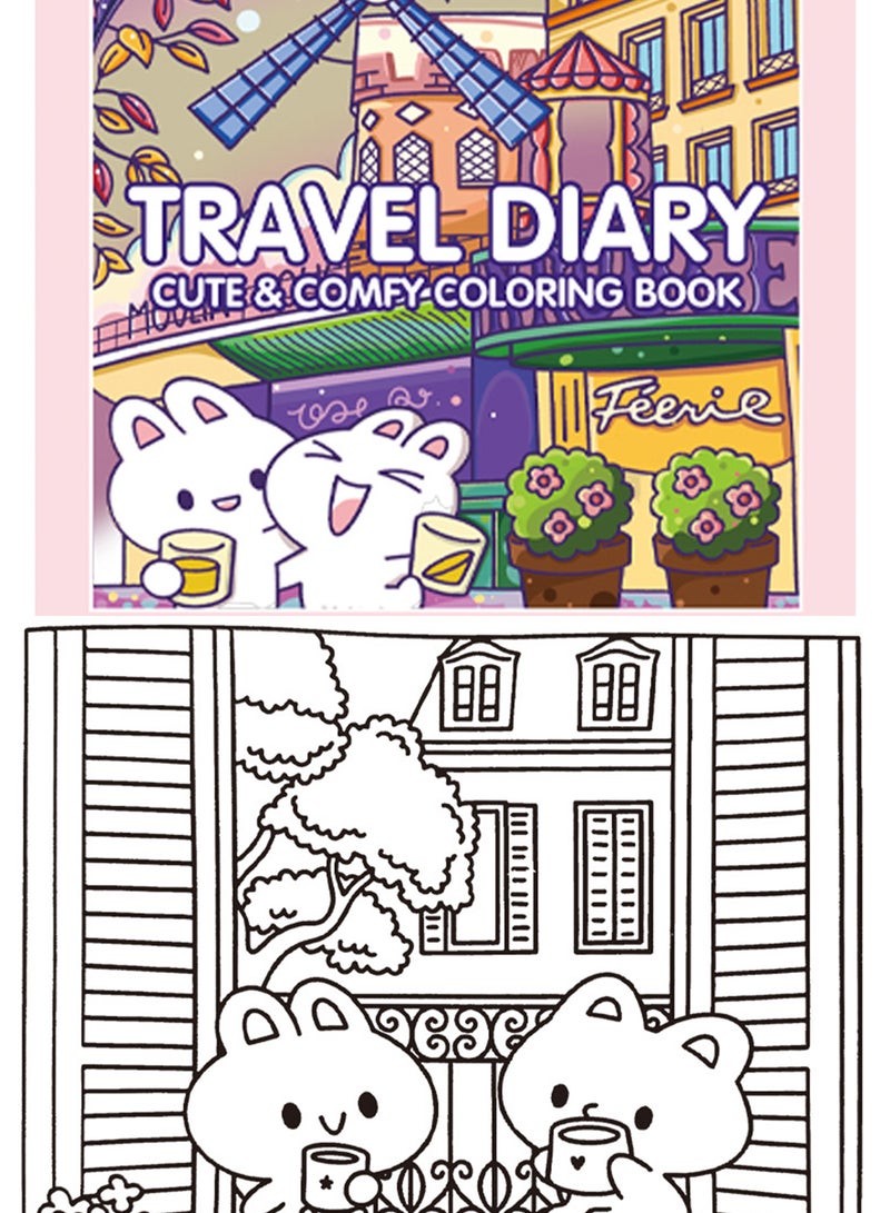 روعة 4pcs كتب التلوين للأطفال الأطفال الكبار متعة كتاب التلوين الإغاثة من الإجهاد هدية مثالية - Image 5