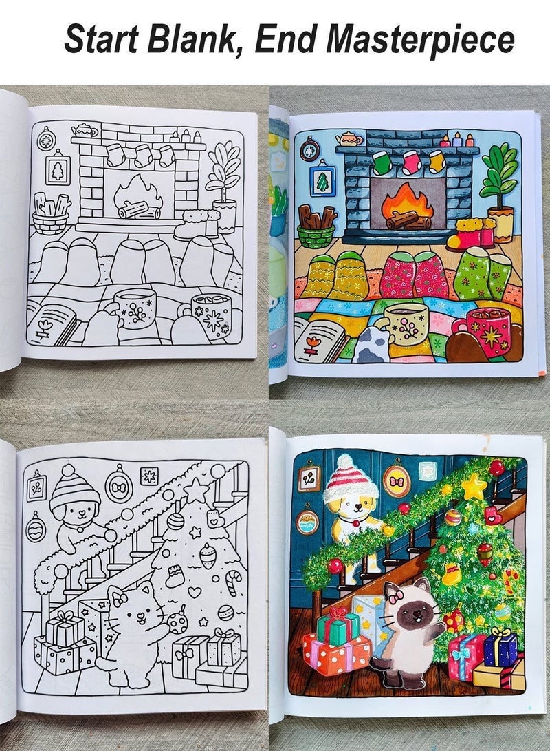 Splendors 4pcs Coloring Books For Kids Children Adult Fun Coloring Book Stress Relief Perfect Gift - Image 4