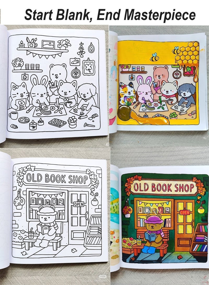 Splendors 4pcs Coloring Books For Kids Children Adult Fun Coloring Book Stress Relief Perfect Gift - Image 3