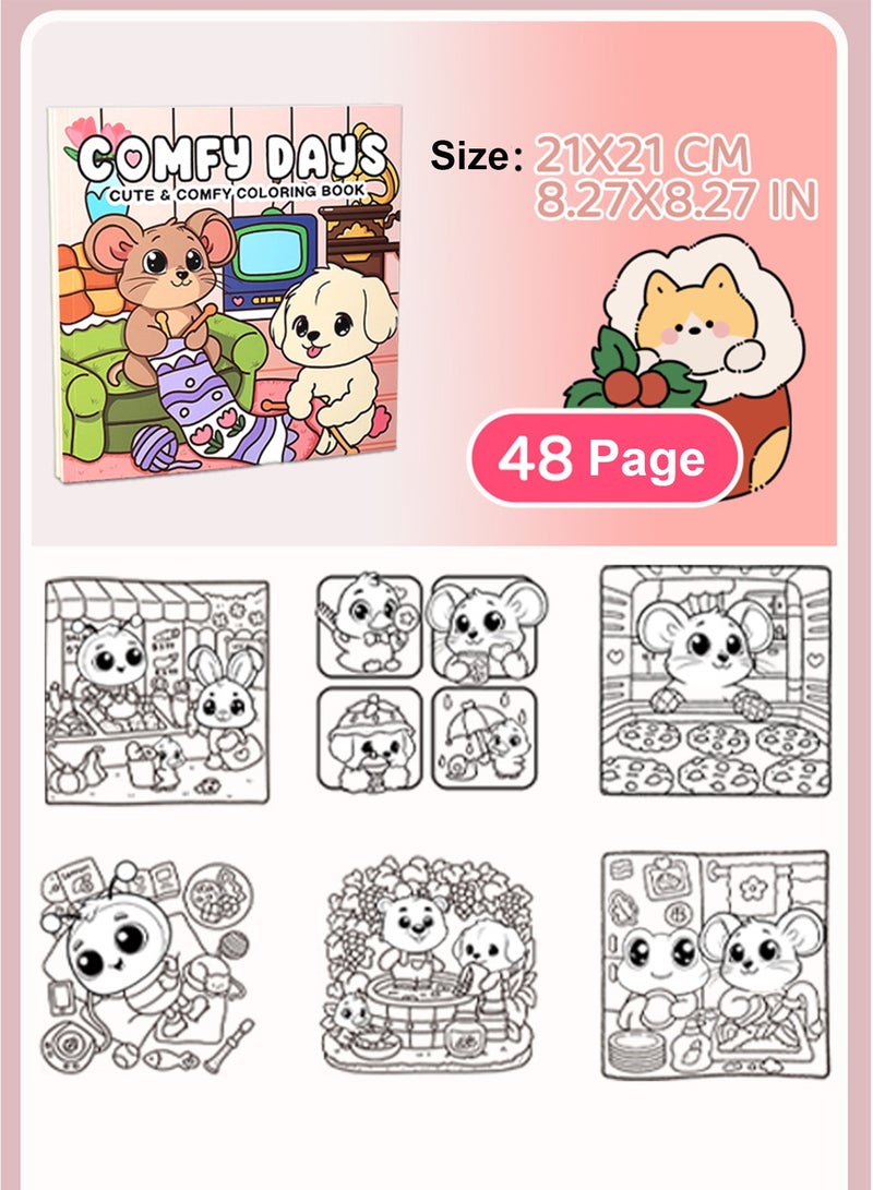Splendors 4pcs Coloring Books For Kids Children Adult Fun Coloring Book Stress Relief Perfect Gift - Image 5