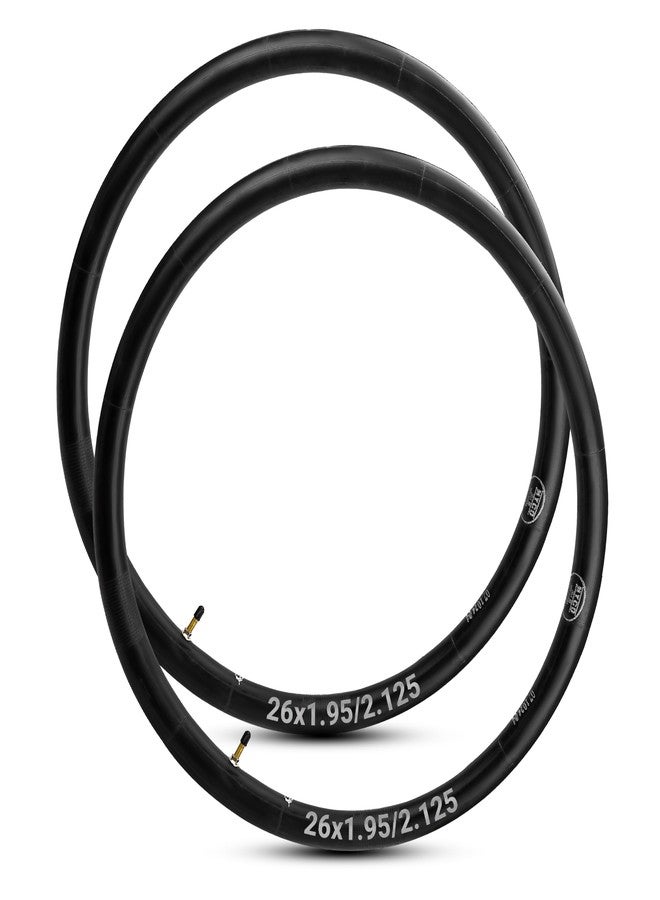 BlueStars 2 Packs Bike Inner Tubes for 26 X 1.75/1.95/2.10/2.125in Bicycle Tires with Schrader Valve - Thick Butyl Rubber Tubes for Mountain, Trail, Cruisers, MTB, Gravel, Enduro, Downhill, City Bikes - Image 1