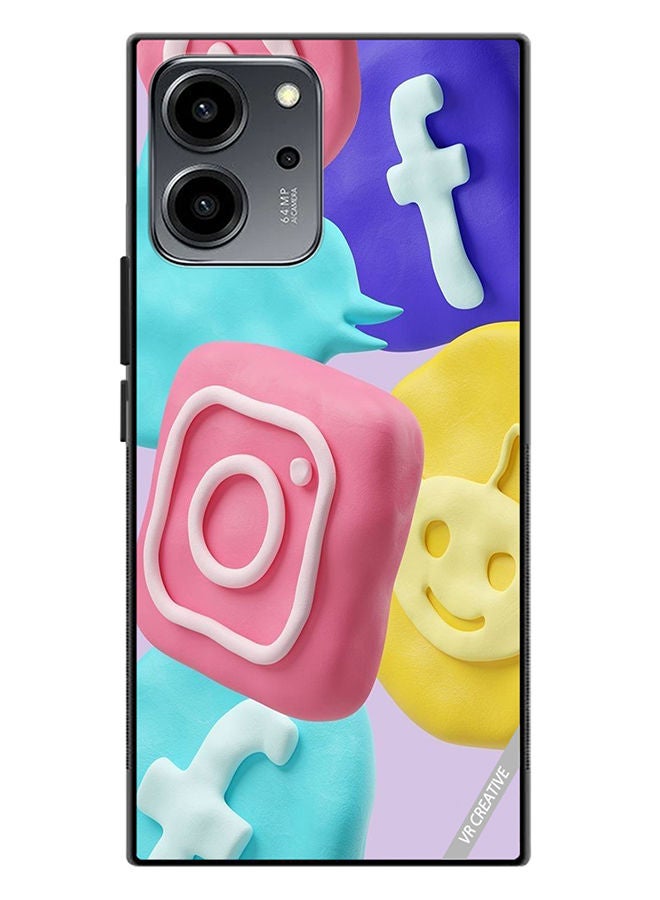 VR CREATIVE Protective Case Cover For Honor 80 SE Icon Design Multicolour - Image 1