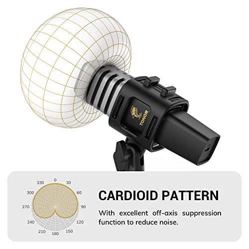TONOR USB Microphone, Condenser Computer PC Mic with Tripod Stand, Metal,Pop Filter, Shock Mount for Gaming,Streaming,Podcasting,YouTube, Voice Over,Skype, Twitch,Compatible with Laptop Desktop, TC30 - Image 3