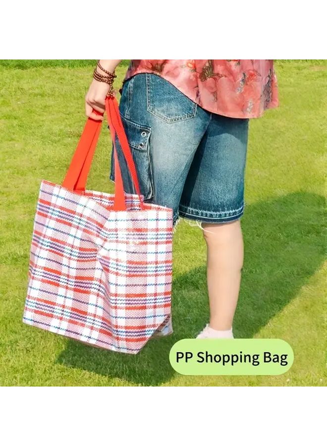 Classic Blue Foldable Shopping Bag Large Capacity Durable PP Material Reusable For Groceries Travel Storage - Image 2