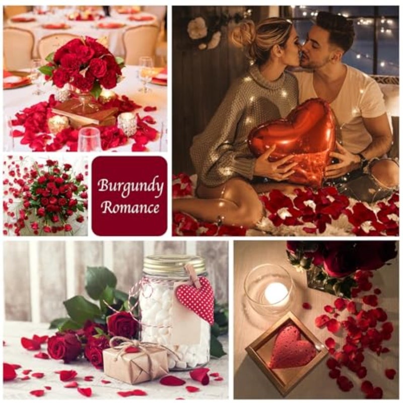 250 PCS Real Red Rose Petals for Wedding Natural Preservation Flower Petals For Flower Girl, Baby Shower, Bridal Shower, Romantic Night, Table Decoration 100g - Image 3