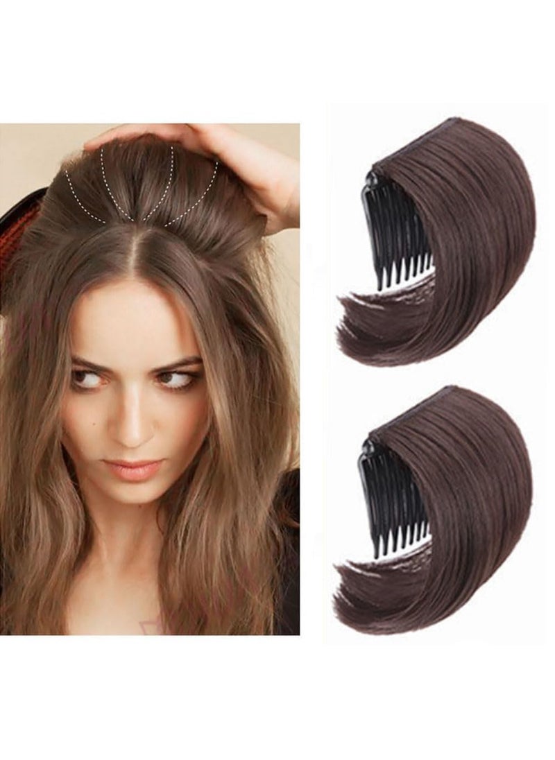 VANTOBEST - Womens Hair Bun Invisible False Hair Clip Hair Base Bump It Up Volume Fluffy Hair Pad Styling Insert Tool Increased Hair Pad Fluffy Hair Insert Tool Hair Styling Accessories (Dark Brown) - Image 1
