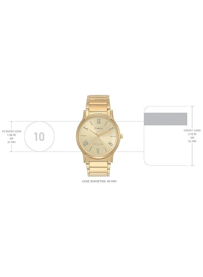 TIMEX Classics Analog Watch for Men with Round Dial & Water Resistant Man's Wrist Watches - Image 2