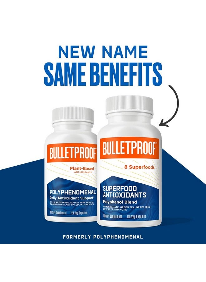 Bulletproof - Bulletproof Superfood Antioxidants Capsules, 120 Capsules, Supplement to Fight Free-Radicals and Support Healthy Aging, Polyphenol Blend, Packaging May Vary - Image 1