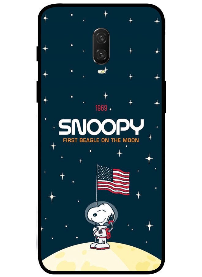 EYE CATCH - Protective Case Cover For OnePlus 6T Smart Series Printed Protective Case Cover for OnePlus 6T 1969 Snoopy First Beagle On The Moon - Image 1