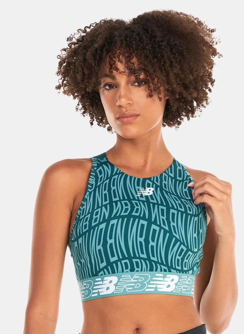 New Balance Women's Relentless Printed Cropped Sports Bra