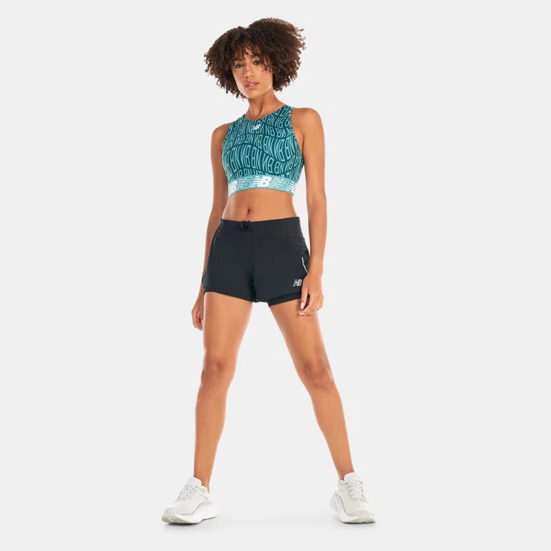 New Balance Women's Relentless Printed Cropped Sports Bra