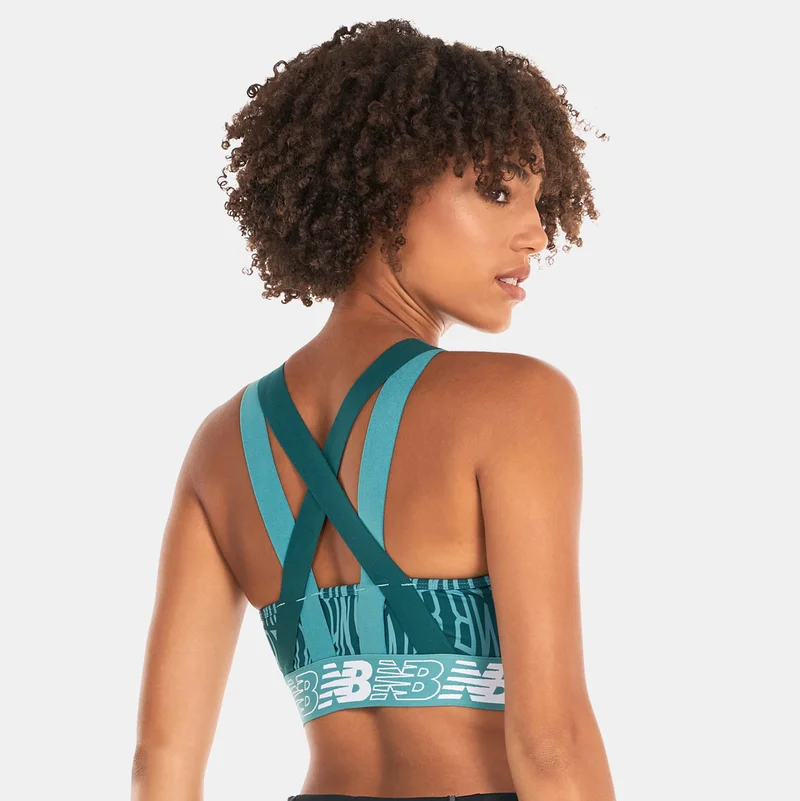New Balance Women's Relentless Printed Cropped Sports Bra