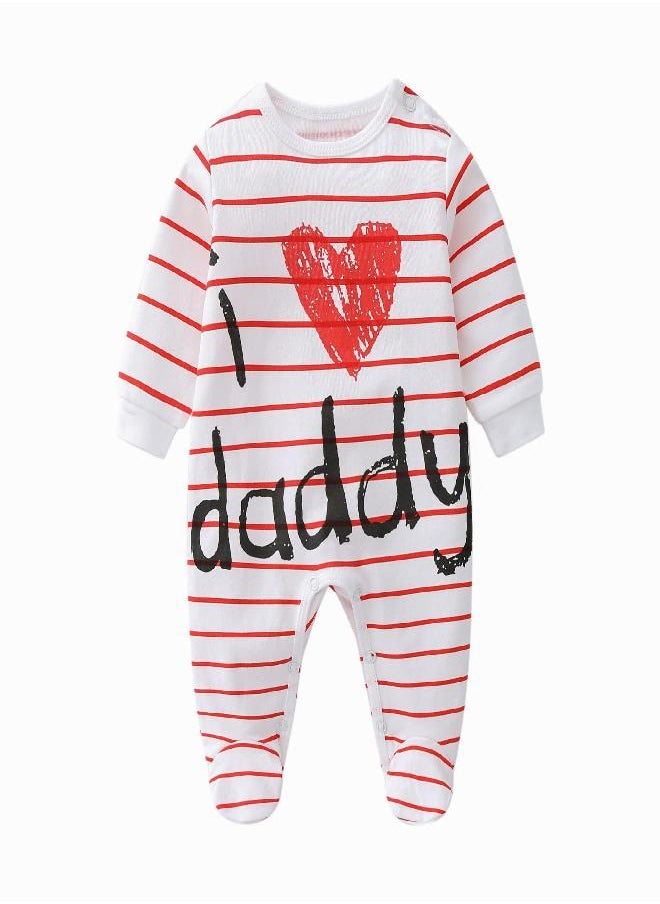 AOMOMO AOMOMO Unisex-Baby Clothes Newborn Twins I Love Mummy I Love Daddy Bodysuit Twins 2 Pack (Newborn)  - Image 3