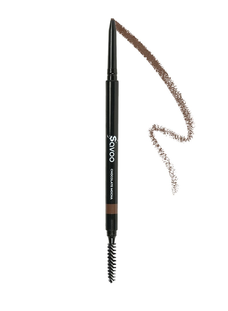 Savoo Eyebrow Pencil – Chocolate Mocha | Natural Matte Finish, Smudge-Proof & Cruelty-Free - Image 1