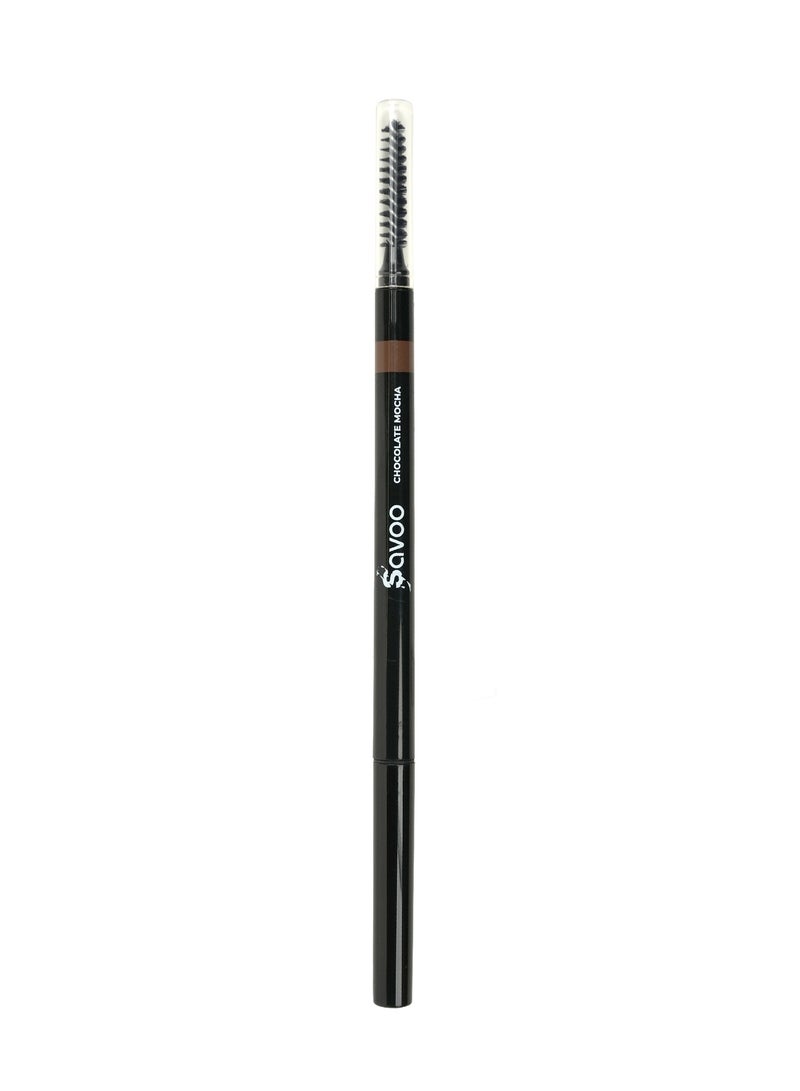 Savoo Eyebrow Pencil – Chocolate Mocha | Natural Matte Finish, Smudge-Proof & Cruelty-Free - Image 2