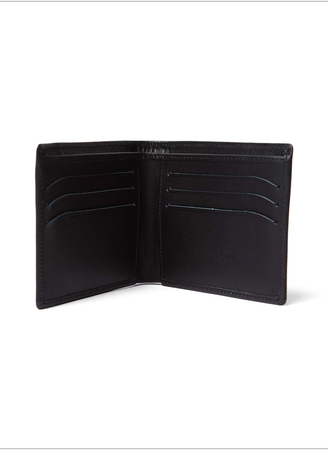 Premoda - Fashionable Logo Embellished Genuine Leather Bi-Fold Wallet - Image 1