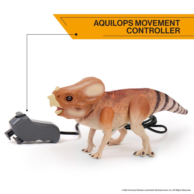 Wow! Stuff: Jurassic World Dolores Deluxe Puppetronic by RealFX - Interactive Baby Aquilops, 30+ Actions & Sounds, Realistic 15" Dinosaur Toy, Ages 8+ - Image 3