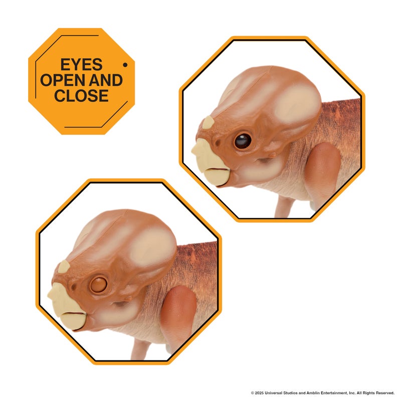 Wow! Stuff: Jurassic World Dolores Deluxe Puppetronic by RealFX - Interactive Baby Aquilops, 30+ Actions & Sounds, Realistic 15" Dinosaur Toy, Ages 8+ - Image 5