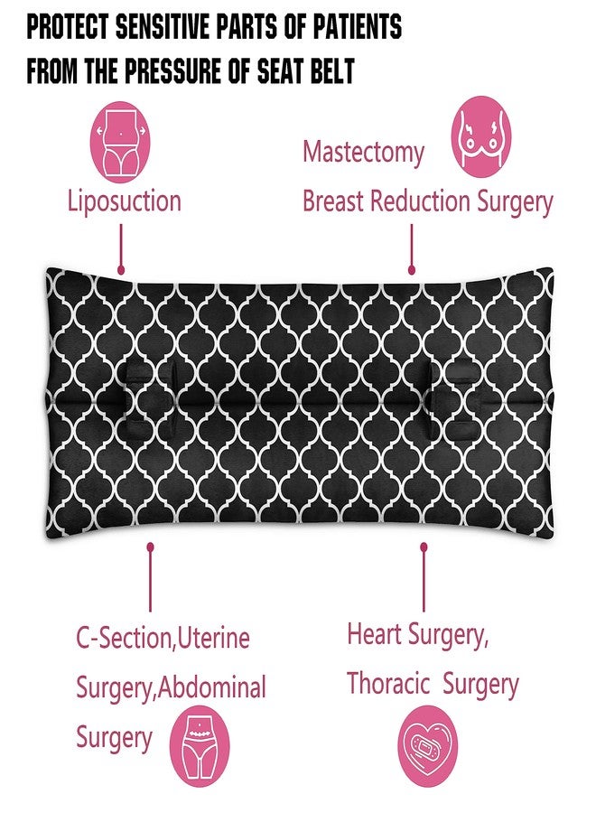 BVOKQUC Mastectomy Pillow,Post Heart Surgery Seatbelt Pillow,hysterectomy recovery,c section Recovery,Insert Icebags Pockets chemo port pillow,Pacemaker Seatbelt Protection,Great Breast Cancer Gifts for Women - Image 3